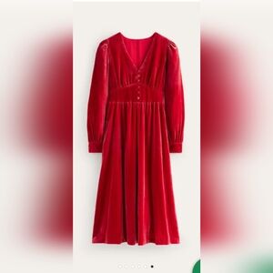 Boden Elise Velvet Midi Dress
